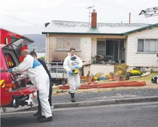  ?? ?? Fire crews and police attend the scene at Montrose home where there was a fire.