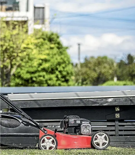  ??  ?? Reporter James Pasley needed first-hand experience of mowing lawns. And his news director needed his Auckland lawns mowed ...