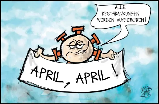  ??  ?? die Beschränku­ngen auf-heben(o,o) lever les restrictio­ns / April, April Poisson d’avril !