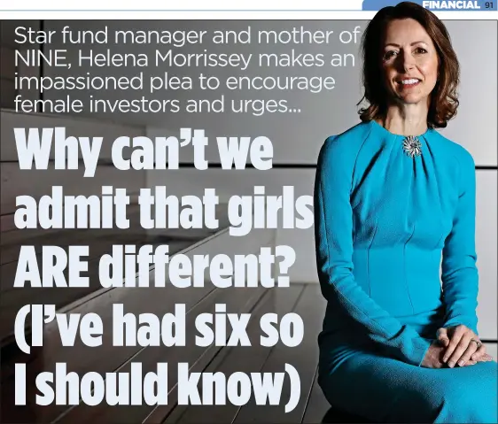  ??  ?? ON A MISSION:
Helena wants more women to become fund managers. Left: Her singer daughter Flo Morrissey