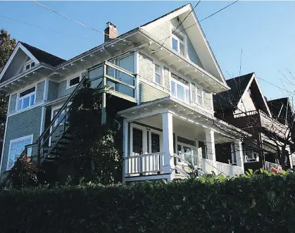  ?? ELIZABETH MURPHY ?? Character houses should be converted into multiple units rather than being demolished for expensive new duplexes like they will be under zoning changes brought in by the previous Vision Vancouver council, writes Elizabeth Murphy.