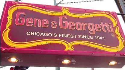  ?? | PROVIDED PHOTO ?? Gene& Georgetti plans to launch a new concept in River North.