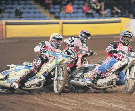  ??  ?? World champion Jason Doyle (left) should have been riding at the Showground on Sunday.