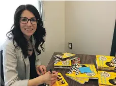  ??  ?? Dietitian Calyn Stange wrote the children’s book, Are You Hungry? The books are available in Cree/English, Dene/English and Michif/English.