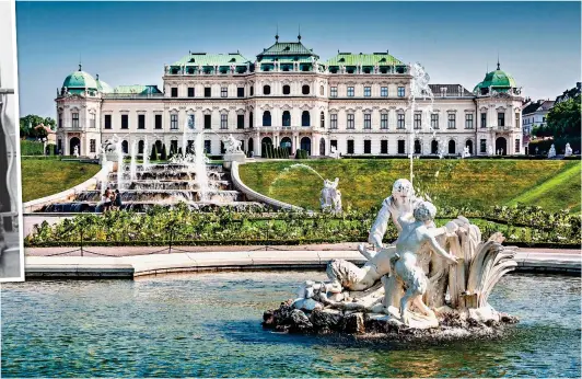  ?? ?? WORK OF ART: The Belvedere Museum, which houses exhibition­s in its 18th Century Orangery. Top left: Sigmund Freud in Vienna in 1931