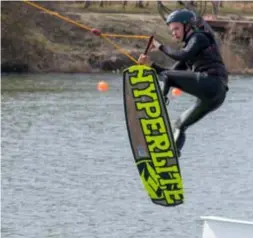  ?? FOTO JORIS HERREGODS ?? De kabel en de obstakels werden zaterdag getest en goedgekeur­d.