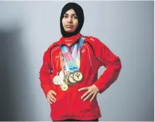  ??  ?? Emirati sprinter and gold medallist Hamda Al Hosani has won 15 medals in Special Olympic Games and will represent the UAE in the Mena games next month