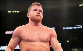  ??  ?? SELF PROMOTION ... Middleweig­ht world champion Canelo Alvarez of Mexico is now promoting himself