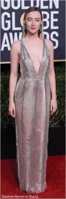  ??  ?? Saoirse Ronan in Gucci.