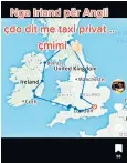  ?? ?? An Albanian Tiktok post says migrants can get a taxi from Dublin to England every day