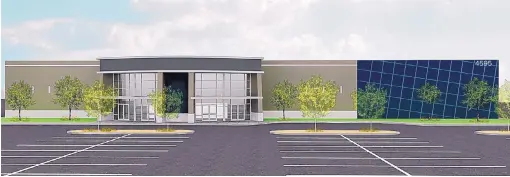  ?? COURTESY OF GOODMAN REALTY GROUP ?? A rendering of the future warehouse at 4595 San Mateo NE.