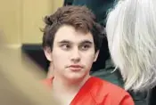  ?? AMY BETH BENNETT/SUN SENTINEL ?? Parkland school shooter Nikolas Cruz talks with his defense attorney, Diane Cuddihy, in court for a status check hearing at the Broward County Courthouse in September.