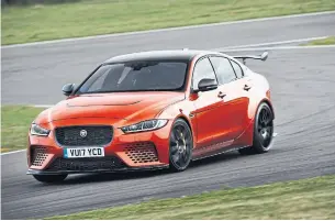  ??  ?? Jaguar Land Rover’s stand at the AutoShow will also feature the 592 hp XE SV Project 8 sedan.