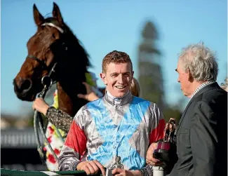  ?? . PHOTOS: JOSEPH JOHNSON/STUFF ?? Mark Oulaghan has extended his record-breaking run in the Grand National Steeplecha­se