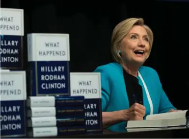  ?? DREW ANGERER/GETTY IMAGES ?? In Hillary Clinton’s new book, What Happened, she is warm, funny, smart and surprising­ly forthcomin­g, Judith Timson writes.