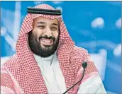  ?? BANDAR AL-JALOUD/SAUDI ROYAL PALACE ?? Crown Prince Mohammed bin Salman reportedly accused Jamal Khashoggi of being in the Muslim Brotherhoo­d.
