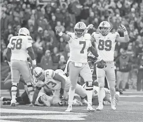  ?? TOMMY GILLIGAN/USA TODAY SPORTS ?? Ohio State quarterbac­k Dwayne Haskins (7) has 41 TD passes this season.