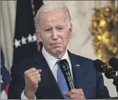  ?? Kent Nishimura Los Angeles Times ?? PRESIDENT BIDEN, who turns 80 Sunday, still appears determined to run for reelection in 2024.