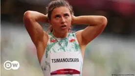  ?? ?? Krystsina Tsimanousk­aya left Belarus after the Tokyo Olympics