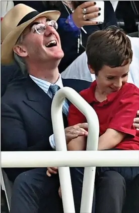  ?? ?? HAVING A LAUGH: Mr Rees-Mogg at last year’s Lord’s Test against India