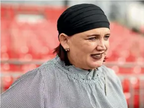  ??  ?? Rugby Australia’s CEO Raelene Castle often wears bandannas when her hair condition worsens. GETTY IMAGES