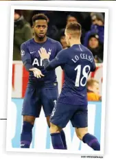  ?? ODD ANDERSEN/AFP ?? SELEBRASI: Gelandang Tottenham Hotspur Ryan Sessegnon (kiri) saat bertanding melawan Bayern Muenchen di Liga Champions (11/12/2019).