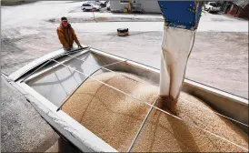  ?? CHARLIE NEIBERGALL / ASSOCIATED PRESS ?? Terry Morrison of Earlham, Iowa, is one of America’s soybean farmers, who send about 60 percent of their exports to China. Their shipments will now be subject to a 25 percent tariff, which will make their crops far costlier in China.