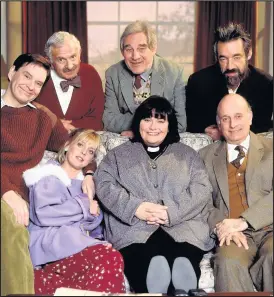  ??  ?? The Vicar of Dibley cast for the BBC show