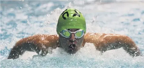  ?? PICTURES: JUAN CARLOS LINO ?? Brandon Lino in action for Yorkshire Coast Swimming Club at the Sheffield finals