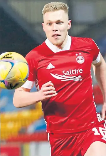  ?? ?? KNOCKBACK: Former Dons striker Sam Cosgrove turned down a loan move to Dundee.