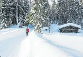  ?? [Melanie Klotz] ?? Übers „Tiroler Hochplatea­u“führen viele präpariert­e Winterwand­erwege.