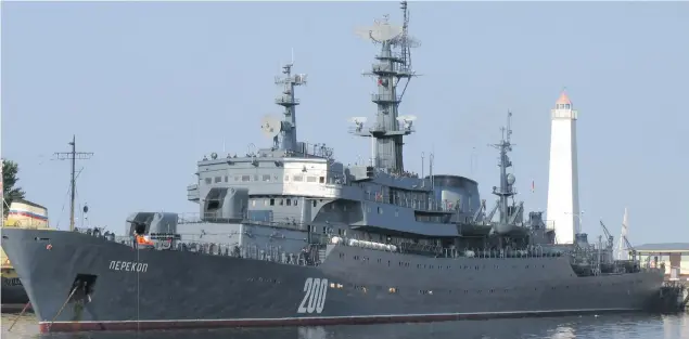  ??  ?? The Russian Navy Training Ship Perekop, which will visit Port Moresby this week.