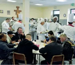  ??  ?? Mensa autolinee Ieri il pranzo dell’associazio­ne Cuochi bergamasch­i e di Abf