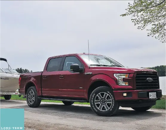  ?? DEREK MCNAUGHTON/ DRIVING ?? The Ford F- 150’ s 375 pound- feet of torque made towing the family Sea Ray boat an easy task.