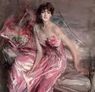  ??  ?? Icona di stile «La marchesa Luisa Casati con piume di pavone», Boldini, 191113. «La signora in rosa», 1916