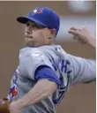  ?? DUANE BURLESON/THE ASSOCIATED PRESS ?? The Jays plan to take some strain off Aaron Sanchez’s arm by limiting his innings this summer.
