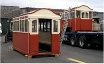  ?? STANEGATE RESTORATIO­NS & REPLICAS ?? ABOVE Stanegate isn’t all about railways. Here’s the pair of cars for the Saltburn Cliff Lift, the oldest water-balanced cliff lift in the UK.