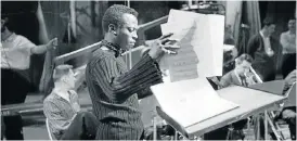  ??  ?? ON THE PULSE: Miles Davis conducts during rehearsals for an episode of ’The Robert Herridge Theater’ titled ’The Sound of Miles Davis’, in New York in 1959