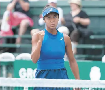  ?? PHOTO COURTOISIE SARAH-JÄDE CHAMPAGNE ?? Leylah Annie Fernandez a obtenu un laissez-passer au tournoi d’Indian Wells.