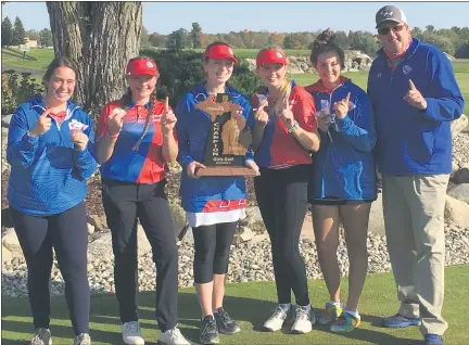  ?? COURTESY PHOTO ?? Chippewa Hills girls golf won the first regional title in program history lastweek at Eagle Glen.