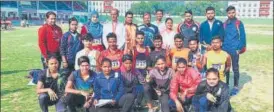  ?? DFA DAA ?? ■
Lucknow’s athletics team for the State Junior Championsh­ip.