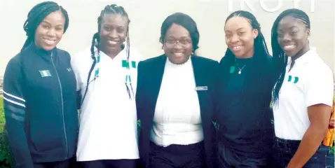  ??  ?? Akuoma Omeoga, Bobsled Team Member, Nigeria; Simidele Adeagbo, Skeleton Athlete, Nigeria; Ubong Nseobot, Sales and Marketing Manager, Southern Sun Ikoyi; Ngozi Onwumere, Bobsled Team Member, Nigeria and Seun Adigun, Bobsled Team Member Nigeria,...