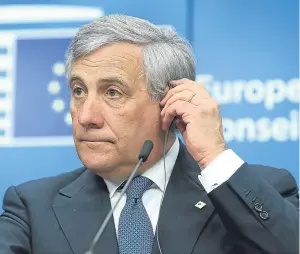  ?? Picture: Getty Images. ?? Mr Tajani is not listening to the many citizens of Europe who want change.