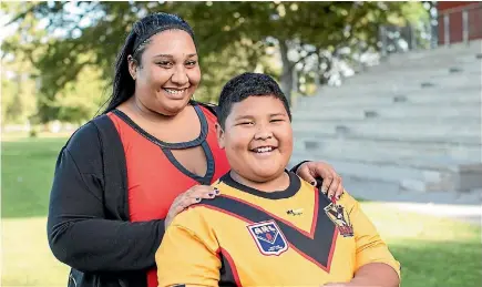  ?? PHOTO: BEVAN READ/STUFF ?? Two years on and the effects of sideline abuse still hurt Eljae Pukeiti-Mara and his mother, Rochelle Mara.