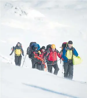  ??  ?? CAUTION: Outdoors enthusiast­s are urged to ‘winterise’ their rucksacks