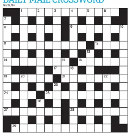 ?? PRIZES of £20 will be awarded to the senders of the first three correct solutions checked. Solutions to: Daily Mail Prize Crossword No. 15,714, PO BOX 3451, Norwich, NR7 7NR. Entries may be submitted by second-class post. Envelopes must be postmarked no l ??