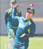  ?? GETTY IMAGES ?? Australia coach Justin Langer at a net session.