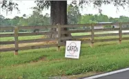  ?? Blake Silvers ?? This sign is one of many across central Gordon County in opposition of concentrat­ed animal feeding operations such as the proposed large operation off Evergreen Road at Nesbitt Loop.