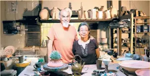  ??  ?? THE artist couple, Jon and Tessy Pettyjohn, have been at the forefront of ceramic arts in the Philippine­s.
