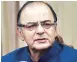  ??  ?? Finance Minister Arun Jaitley